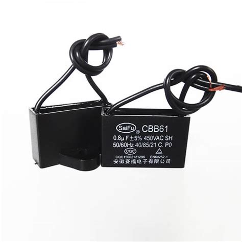 CBB61 Fan Motor Capacitor With 2pins Saifu