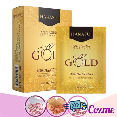 Jual Hanasui Anti Aging Peel Off Mask Gold Box Pc Shopee Indonesia