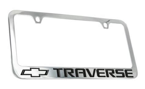 Chevrolet Traverse New Logo Chrome Plated Brass Metal License Plate Frame Holder Ebay