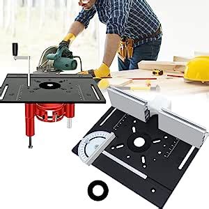 Set of 3 Router Table Inserts, Router Table for Router Aluminum Alloy Flip Board Cutting Machine ...