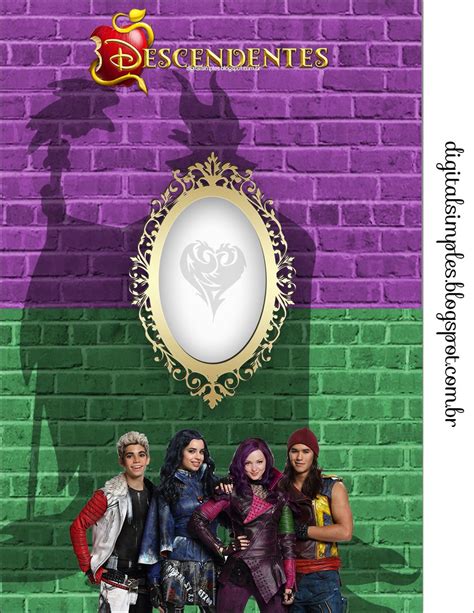 Festa Descendentes Disney Gratuito Para Imprimir Kit Com Caixinhas