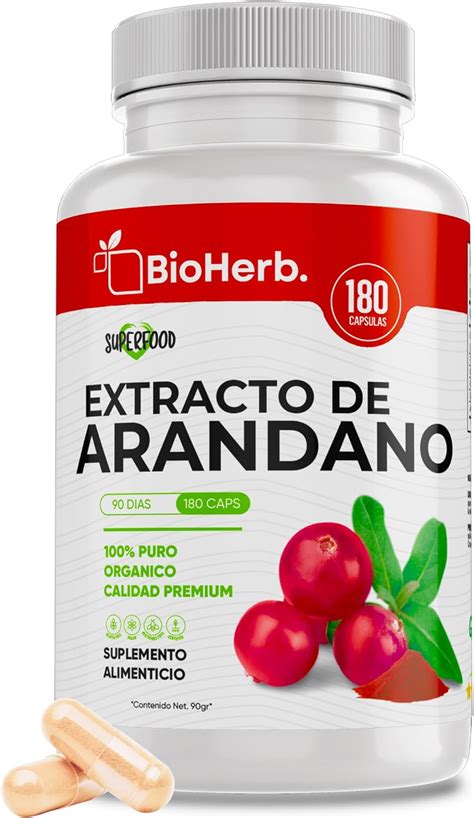 Extracto De Arandano Puro Capsulas Mg Organico Natural