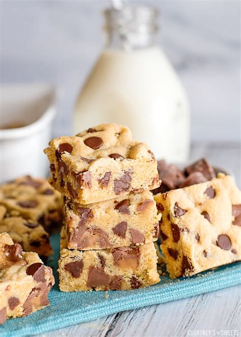 Chocolate Chip Cookie Bars With Rolos Courtneys Sweets