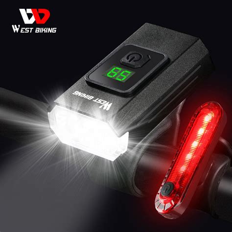 WEST BIKING Bike Light Set Waterproof Bike Front Light Bike Taillight