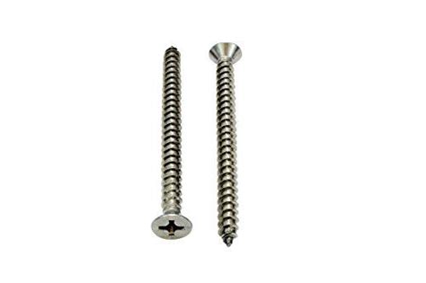 Getuscart 14 X 3 Stainless Flat Head Phillips Wood Screw 25 Pc 18 8 304 Stainless