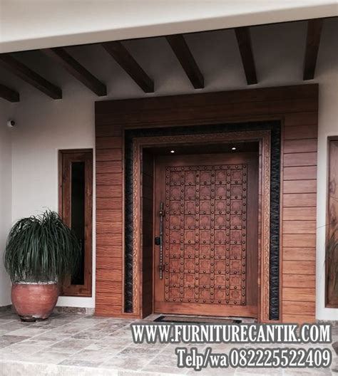 Pintu Utama Rumah Mewah Minimalis Jati Toko Furniture Cantik Jepara