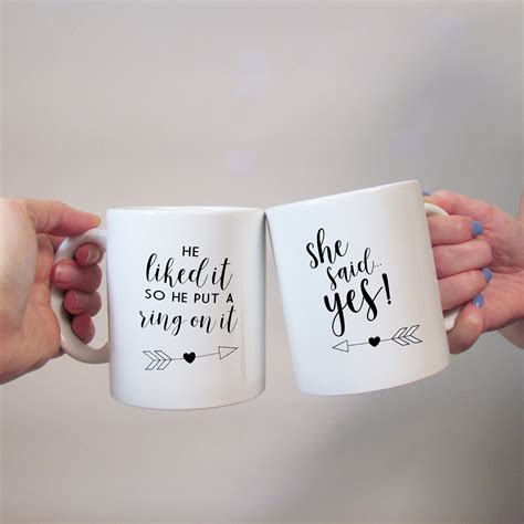 Engagement Couples Mugs T Set Wedding Mugs Engagement Etsy