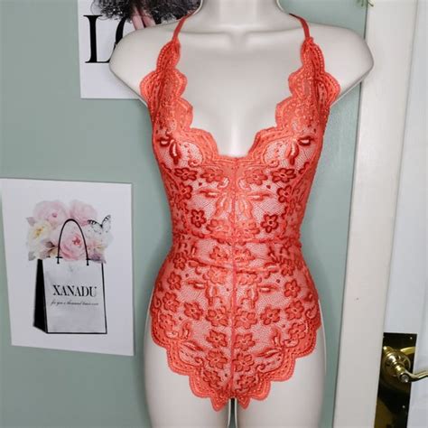 Avidlove Intimates Sleepwear Vneck Sheer Floral Lace Sexy