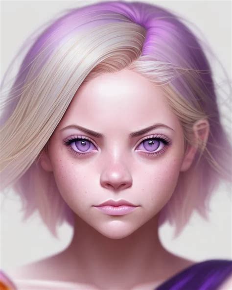 Girl Blonde Hair Purple Eyes Ai Photo Generator Starryai