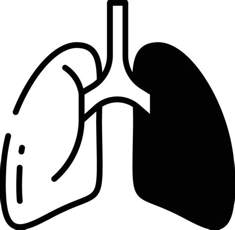 Human Lungs Glyph And Line Vector Illustration 40301577 Vector Art At