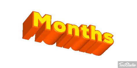 Months Word Animated  Logo Designs