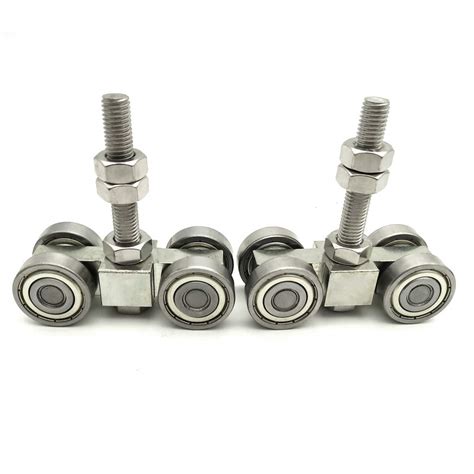 Rhking 4 Wheel Trolley Assembly Roller Trolley 2pcs Silent M10 Bolt For Use With 1 58 Wide And