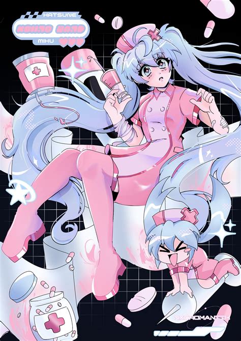 Hatsune Miku Koiiro Ward A4 Print Vocaloid Animecore Nurse Love Ward Etsy