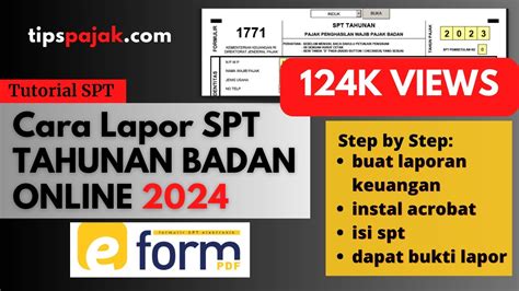 EKSKLUSIF MUDAH LENGKAP CARA LAPOR SPT TAHUNAN BADAN ONLINE 2024