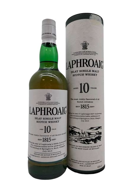 Laphroaig 10 Year Old Islay Single Malt Scotch Whisky Whiskey Bidders