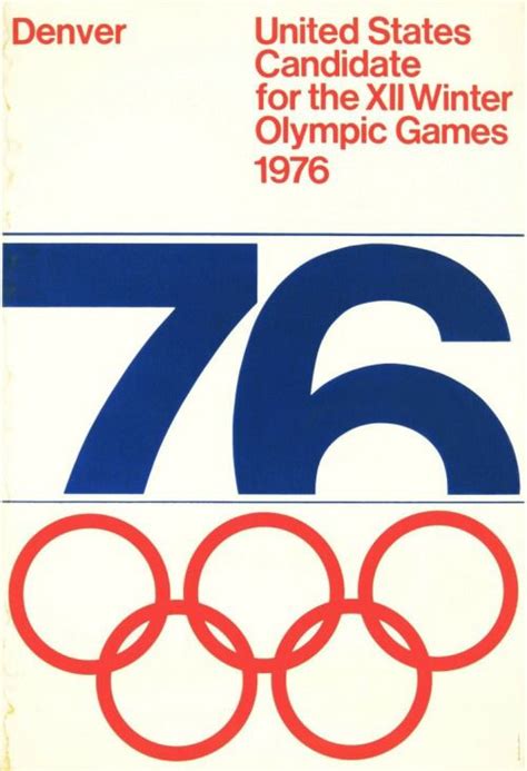 Massimo Vignell Denver 1976 Olympic Bid Poster Vignelli Design