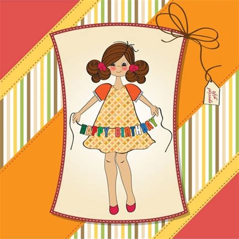 Cute Girl Vector Illustration Free Vector In Adobe Illustrator Ai Ai