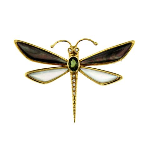 Butterfly Diamonds Gold Pendant Or Brooch At 1stdibs