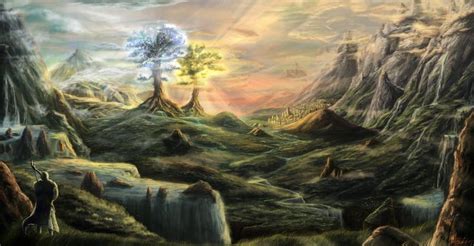 Dos Rboles De Valinor Tierra Media Tolkien Jrr Tolkien