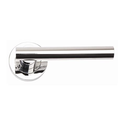 Boxed Sultan Lever Latch Handles On Round Rose Polished Chrome Ref