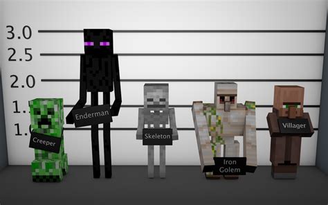 minecraft mob pictures | Minecraft Mob Lineup Wallpaper by younggeorge ...