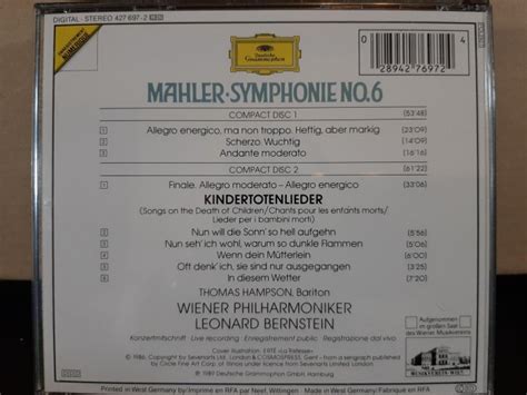 Bernstein Wiener Phi Mahler Sym No 6 Kindertotenlieder伯恩斯坦指揮維也納愛樂馬勒 第6