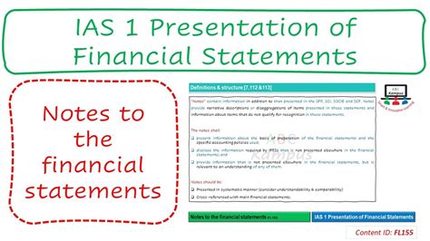 Notes To The Financial Statements Ias 1 Presentation Of Financial