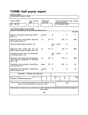 Fillable Online Nsxa Form Half Yearly Report Nsx Nsxa Fax