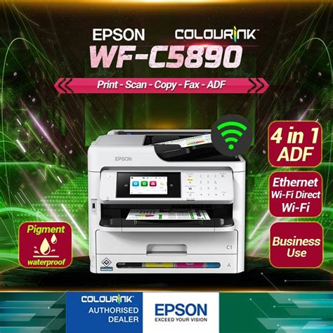 Epson Workforce Pro Wf C All In One Duplex A Copy Wireless Network