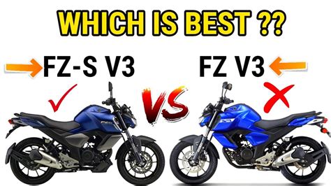 Yamaha Fz V Vs Fz S V Full Comparison And Differences Youtube