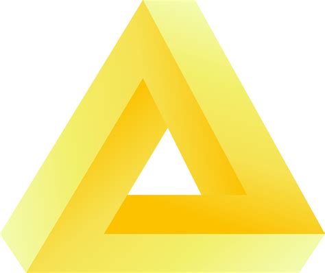 Golden Penrose Triangle Vector Illustration For Logo Icon Sign