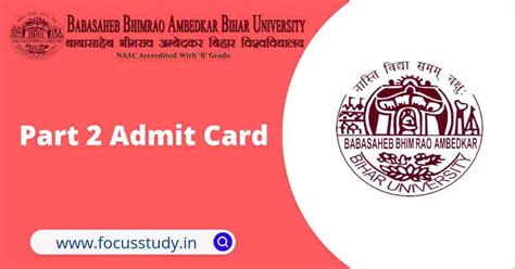 Brabu Part 2 Admit Card 2022 Session 2019 22 Focus Study