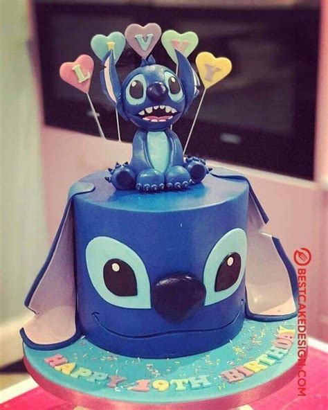 Pin By Mary On Bizcochos Stitch Cake Lilo And Stitch Cake Disney Birthday Cakes