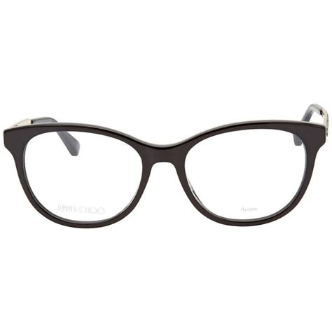 Jimmy Choo Oval Eyeglasses Jc202 807 Black Gold 52mm 202