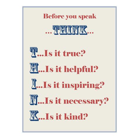 Think Before You Speak Poster – Seattle Sundries