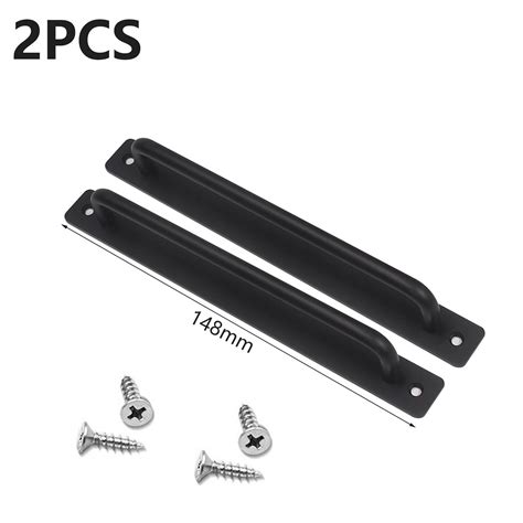 2pcs Gate Aluminium Alloy Sliding Barn Door Pull Handle Modern Cabinet Bedroom Ebay