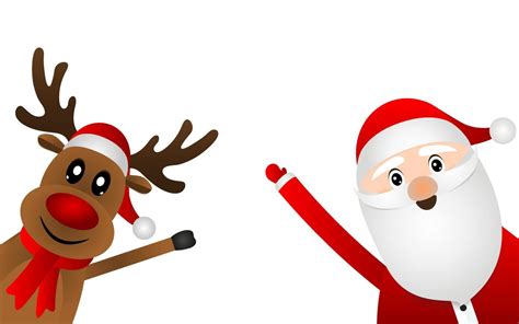 Santa Claus And Christmas Reindeer 13323344 Vector Art At Vecteezy