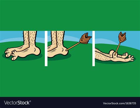 Achilles heel cartoon Royalty Free Vector Image