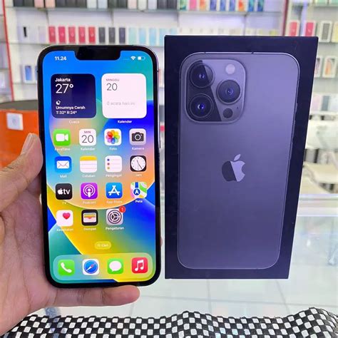 IPHONE 13 PRO 128GB FULLSET EX GARANSI INTERNASIONAL Handphone