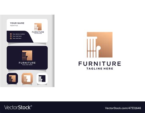 Furniture logo design concept premium Royalty Free Vector