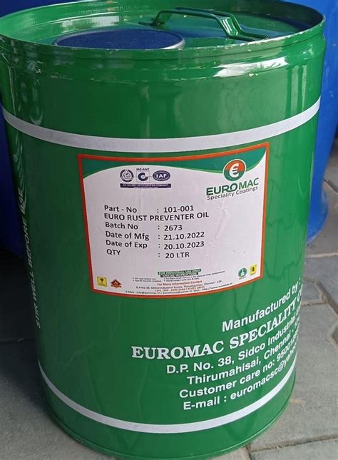 Yellow Liquid Euromac Rust Preventive Oil Grade Industrial At Rs