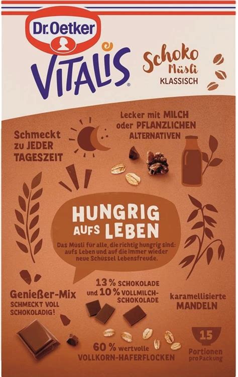 Dr Oetker Vitalis Schoko Müsli Klassisch 600 g Piccantino