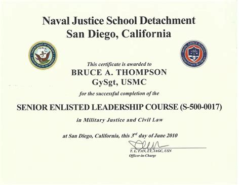 Naval Justice Senior Enlisted Leadership course | PPT