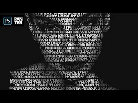 How To Create Text Portrait Photoshop Tutorial Youtube