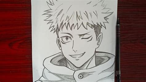 Easy Pencil Sketch How To Draw Yuji Itadori Jujutsu Kaisen Youtube