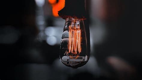 Wallpaper Light Bulb Glow Glare Focus Hd Picture Image