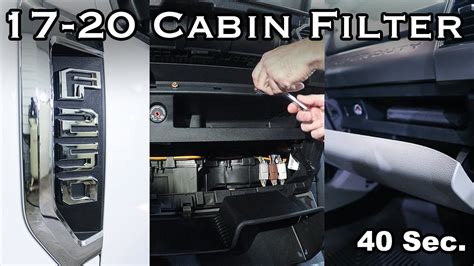 Ford Super Duty F F Cabin Air Filter Install Seconds