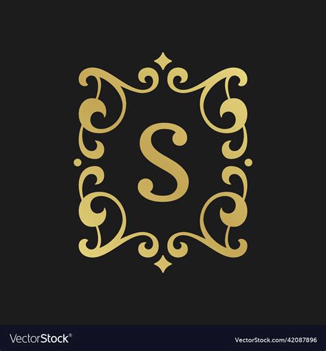 Luxury Monogram Logo Template Object Royalty Free Vector