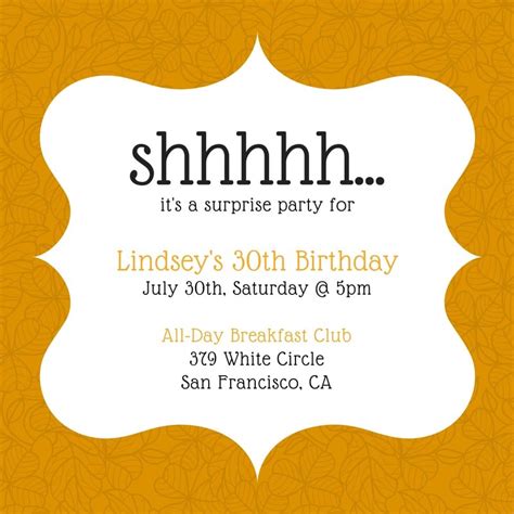 Free Printable Surprise Birthday Invitation Templates Canva