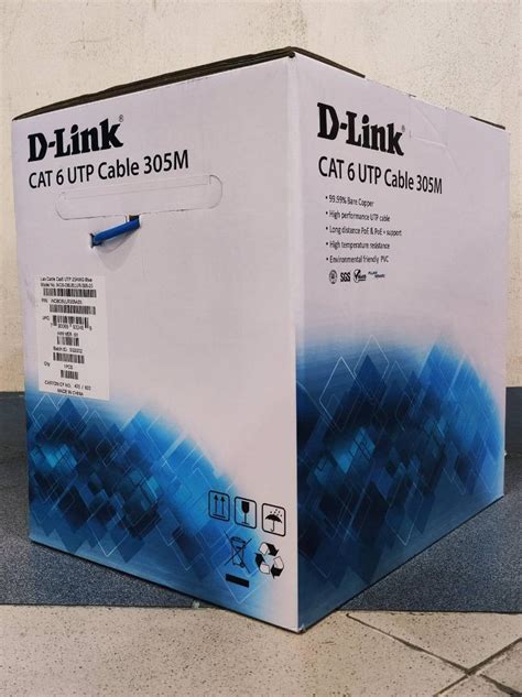 Dlink Utp Cat Pure Copper M Blue Awg Lan Cable Wire Computers